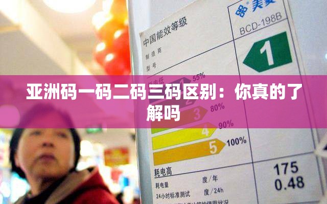 亚洲码一码二码三码区别：你真的了解吗