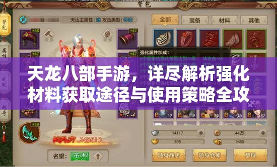 天龙八部手游，详尽解析强化材料获取途径与使用策略全攻略