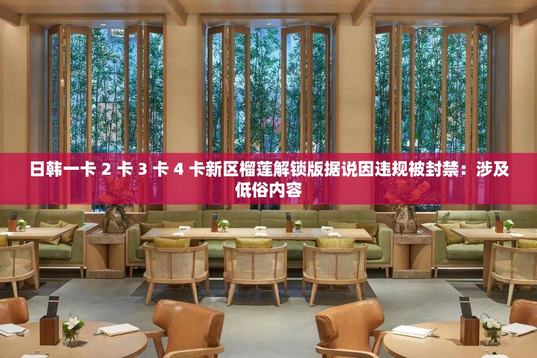 日韩一卡 2 卡 3 卡 4 卡新区榴莲解锁版据说因违规被封禁：涉及低俗内容