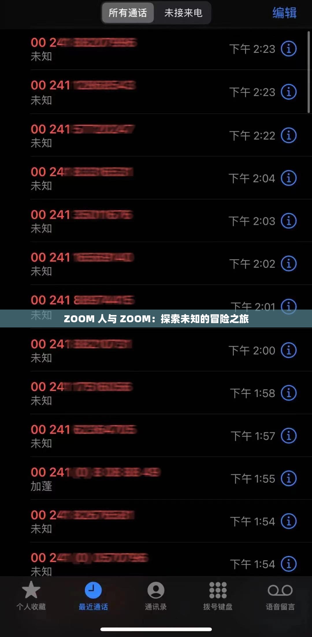 ZOOM 人与 ZOOM：探索未知的冒险之旅