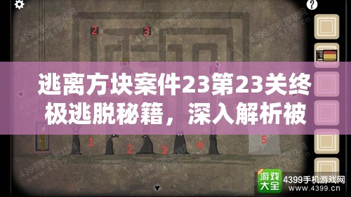 逃离方块案件23第23关终极逃脱秘籍，深入解析被诅咒小屋的逃脱策略