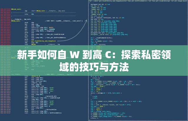 新手如何自 W 到高 C：探索私密领域的技巧与方法