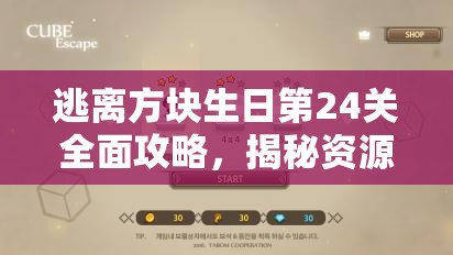 逃离方块生日第24关全面攻略，揭秘资源管理核心重要性及实施高效策略