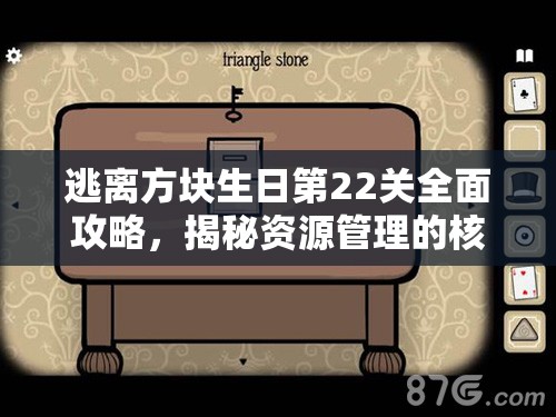逃离方块生日第22关全面攻略，揭秘资源管理的核心重要性与实战高效策略