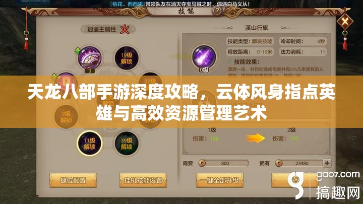 天龙八部手游深度攻略，云体风身指点英雄与高效资源管理艺术