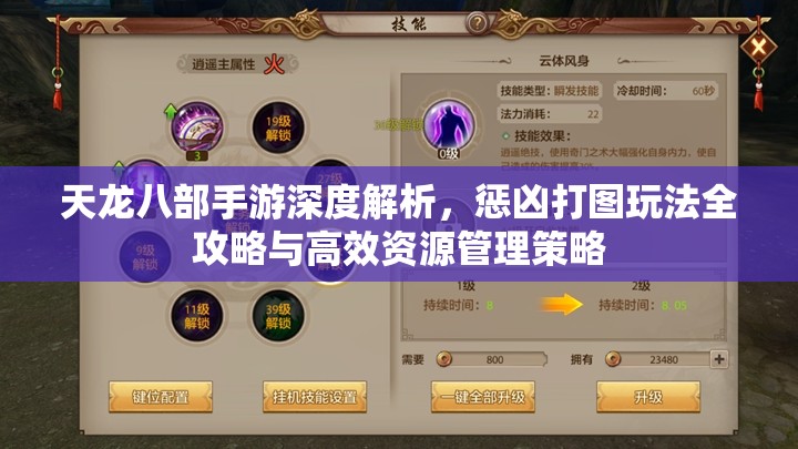 天龙八部手游深度解析，惩凶打图玩法全攻略与高效资源管理策略