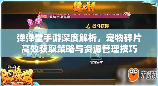 弹弹堂手游深度解析，宠物碎片高效获取策略与资源管理技巧