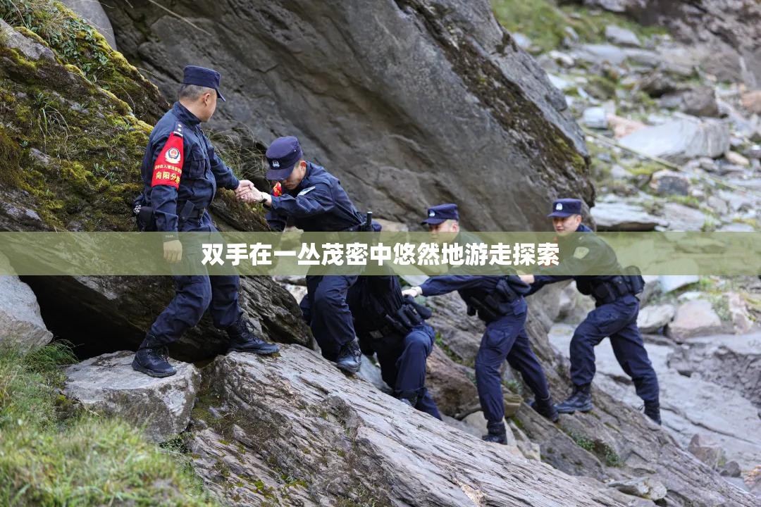 双手在一丛茂密中悠然地游走探索