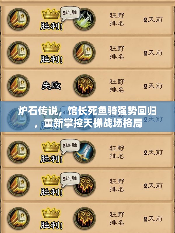 炉石传说，馆长死鱼骑强势回归，重新掌控天梯战场格局