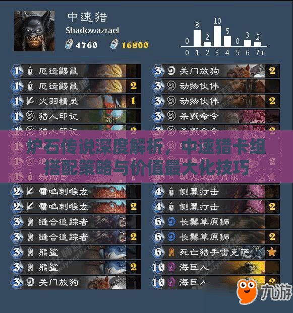 炉石传说深度解析，中速猎卡组搭配策略与价值最大化技巧