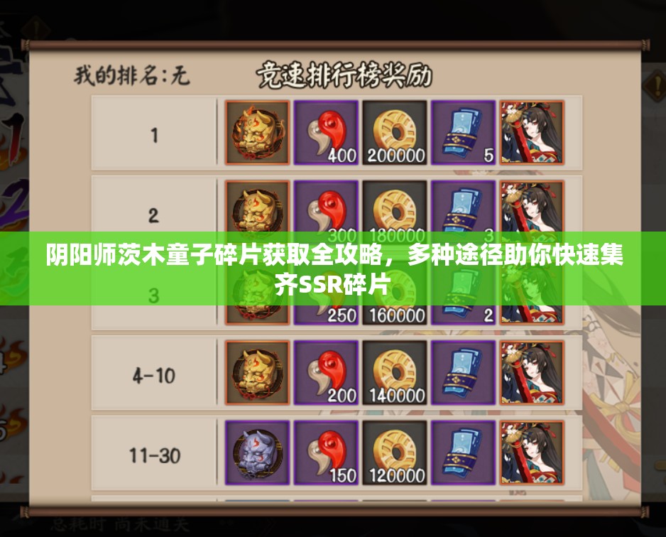 阴阳师茨木童子碎片获取全攻略，多种途径助你快速集齐SSR碎片