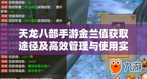 天龙八部手游金兰值获取途径及高效管理与使用实战策略
