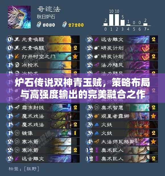 炉石传说双神青玉贼，策略布局与高强度输出的完美融合之作