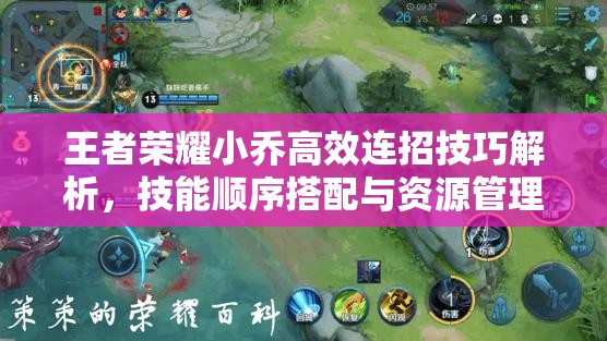 王者荣耀小乔高效连招技巧解析，技能顺序搭配与资源管理策略