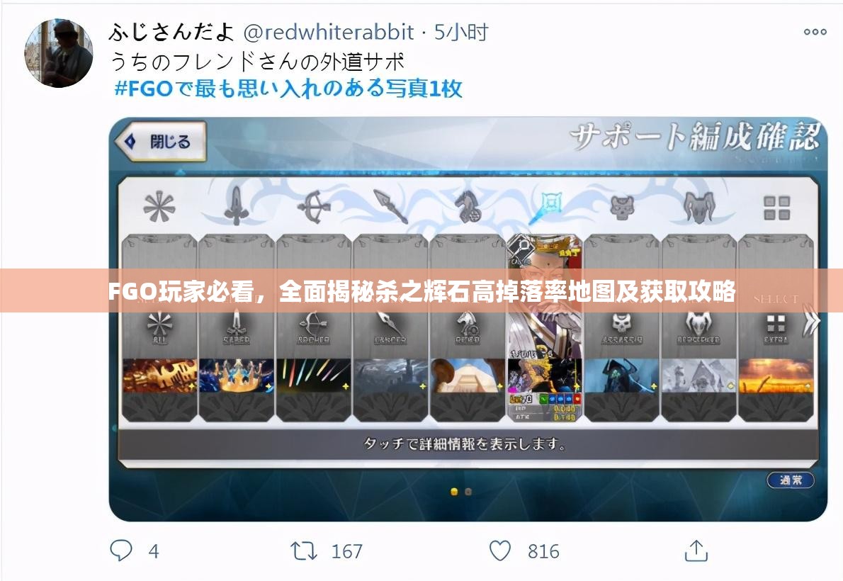 FGO玩家必看，全面揭秘杀之辉石高掉落率地图及获取攻略