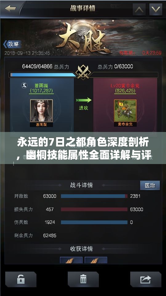 永远的7日之都角色深度剖析，幽桐技能属性全面详解与评价