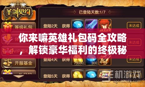 你来嘛英雄礼包码全攻略，解锁豪华福利的终极秘籍与步骤详解