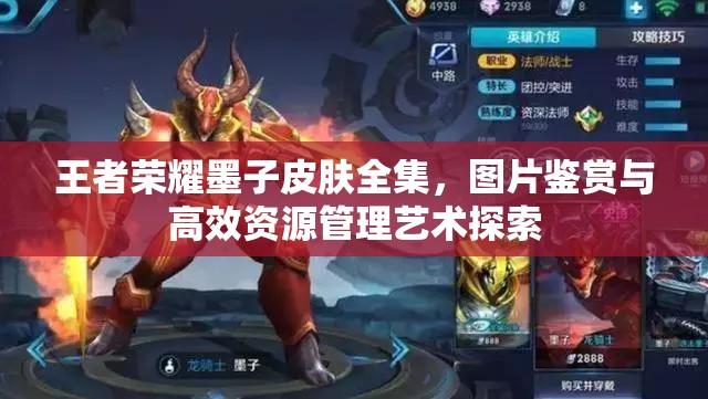 王者荣耀墨子皮肤全集，图片鉴赏与高效资源管理艺术探索