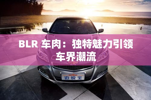 BLR 车肉：独特魅力引领车界潮流