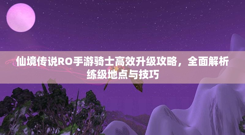 仙境传说RO手游骑士高效升级攻略，全面解析练级地点与技巧