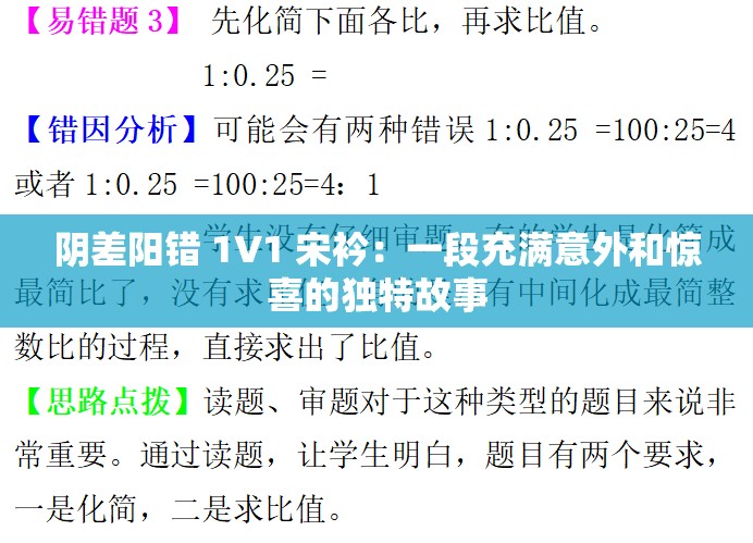 阴差阳错 1∨1 宋衿：一段充满意外和惊喜的独特故事