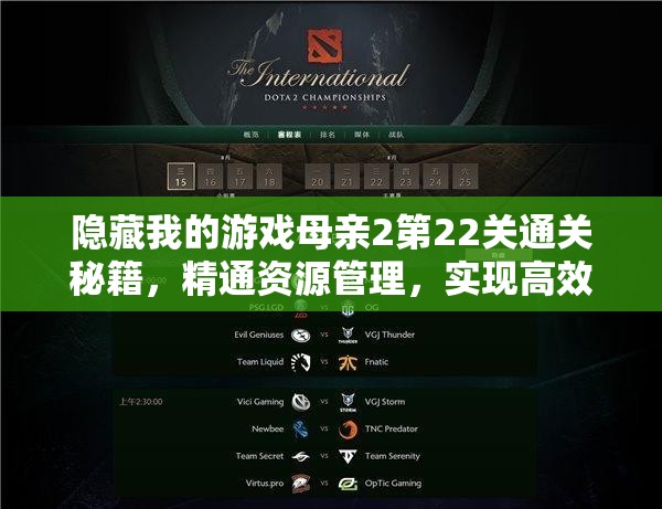 隐藏我的游戏母亲2第22关通关秘籍，精通资源管理，实现高效利用并杜绝浪费