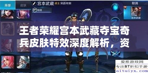 王者荣耀宫本武藏夺宝奇兵皮肤特效深度解析，资源管理、高效利用策略与价值最大化指南
