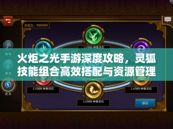 火炬之光手游深度攻略，灵狐技能组合高效搭配与资源管理技巧