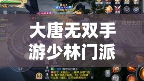 大唐无双手游少林门派全方位深度解析，技能属性搭配加点实战全攻略