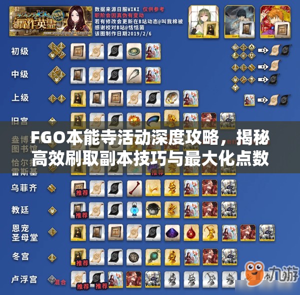 FGO本能寺活动深度攻略，揭秘高效刷取副本技巧与最大化点数获取秘籍