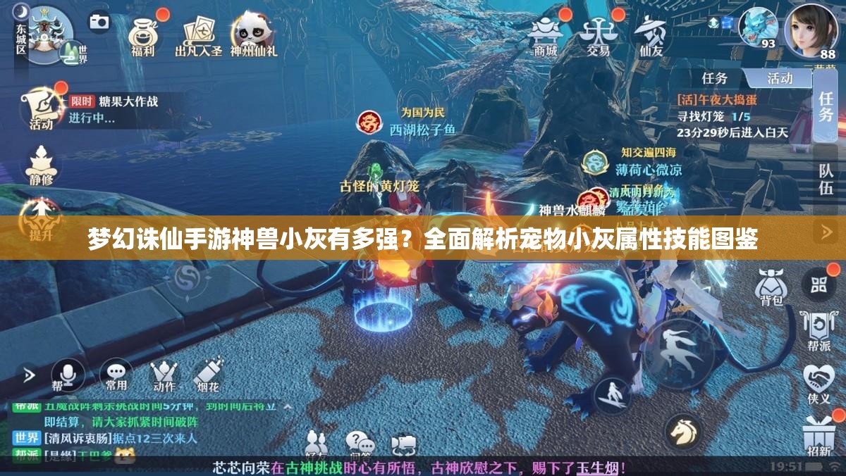 梦幻诛仙手游神兽小灰有多强？全面解析宠物小灰属性技能图鉴