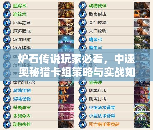 炉石传说玩家必看，中速奥秘猎卡组策略与实战如何制胜？