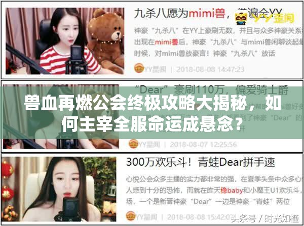 兽血再燃公会终极攻略大揭秘，如何主宰全服命运成悬念？