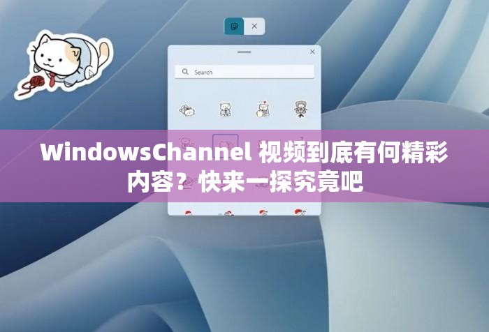 WindowsChannel 视频到底有何精彩内容？快来一探究竟吧
