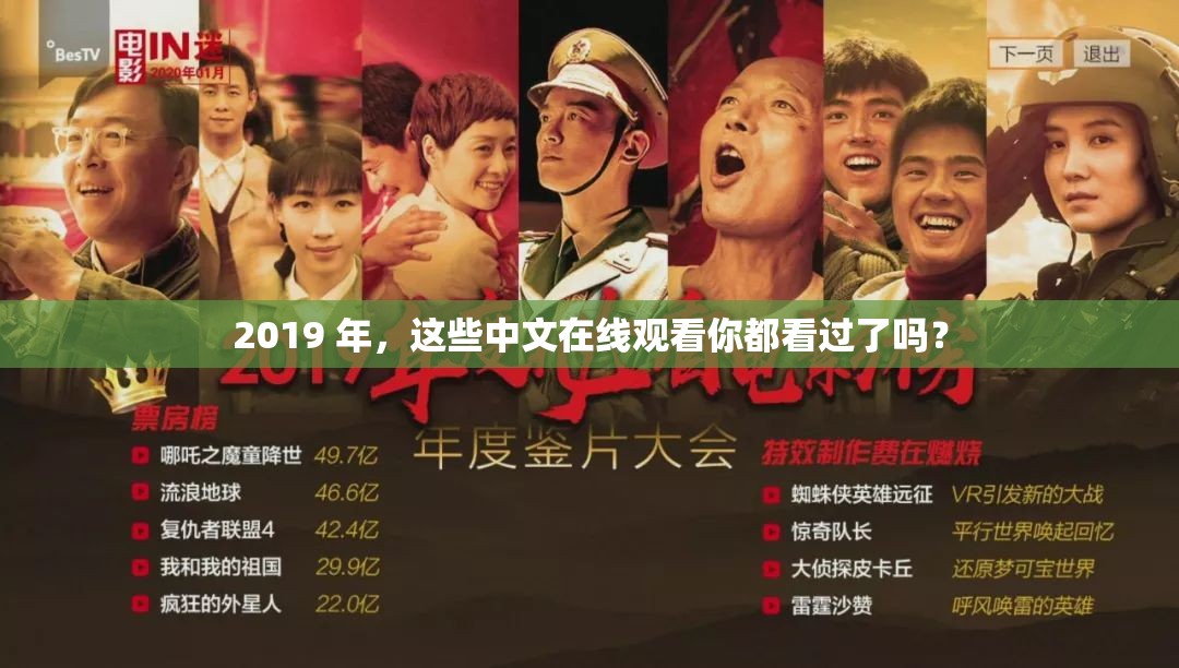 2019 年，这些中文在线观看你都看过了吗？