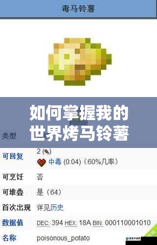 如何掌握我的世界烤马铃薯制作秘籍，开启从田园采摘到餐桌享受的奇妙旅程？