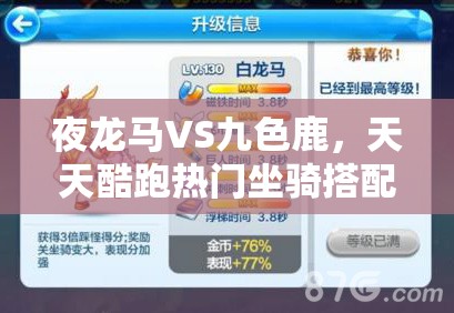 夜龙马VS九色鹿，天天酷跑热门坐骑搭配实测，哪个更胜一筹？