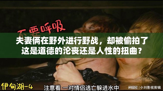 夫妻俩在野外进行野战，却被偷拍了这是道德的沦丧还是人性的扭曲？