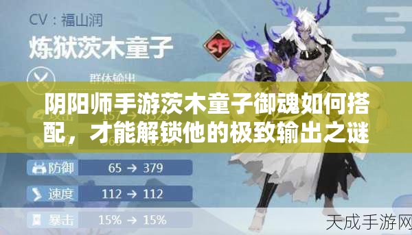 阴阳师手游茨木童子御魂如何搭配，才能解锁他的极致输出之谜？