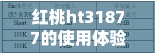 红桃ht31877的使用体验与功能详解：如何最大化其性能与效率？