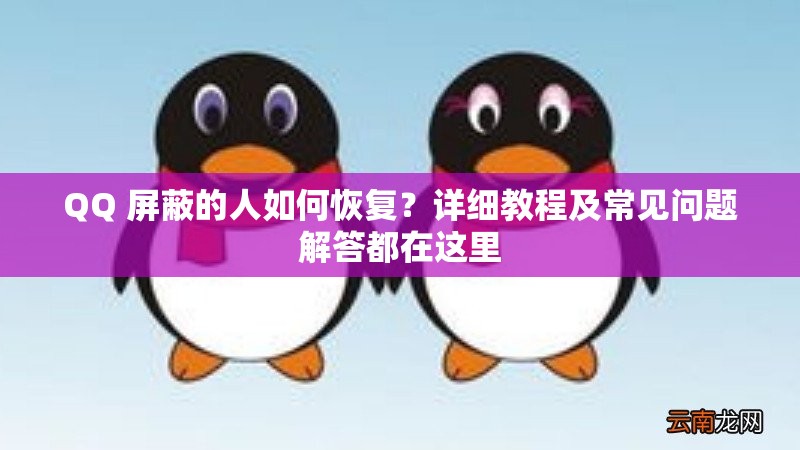 QQ 屏蔽的人如何恢复？详细教程及常见问题解答都在这里