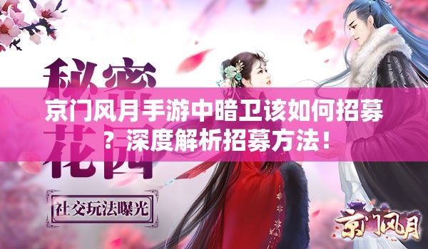 京门风月手游中暗卫该如何招募？深度解析招募方法！