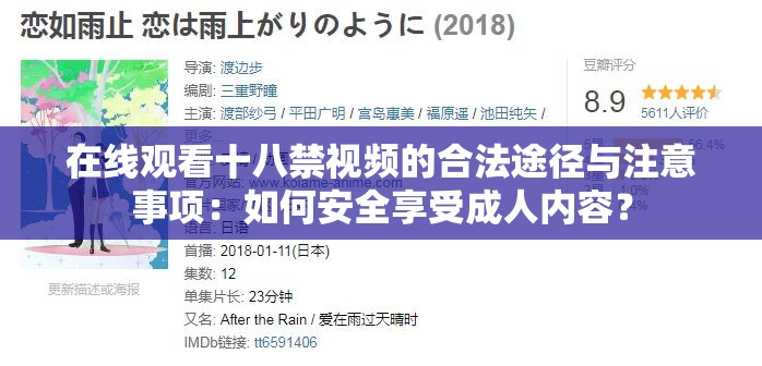 在线观看十八禁视频的合法途径与注意事项：如何安全享受成人内容？