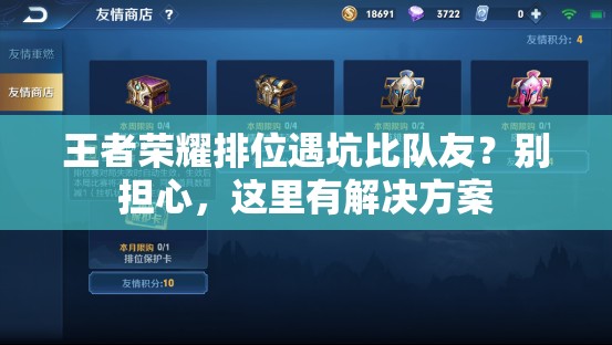 王者荣耀排位遇坑比队友？别担心，这里有解决方案