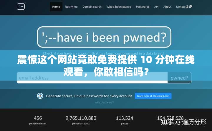 震惊这个网站竟敢免费提供 10 分钟在线观看，你敢相信吗？