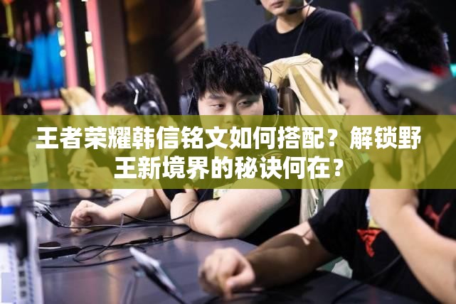 王者荣耀韩信铭文如何搭配？解锁野王新境界的秘诀何在？