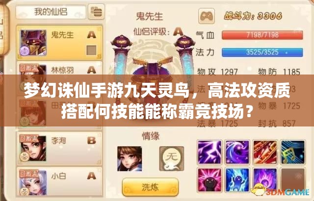 梦幻诛仙手游九天灵鸟，高法攻资质搭配何技能能称霸竞技场？