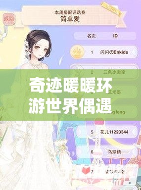 奇迹暖暖环游世界偶遇你，如何搭配才能夺得评选赛高排名？