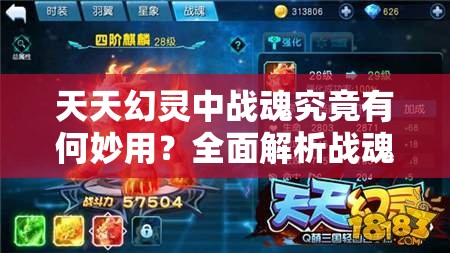 天天幻灵中战魂究竟有何妙用？全面解析战魂获取攻略