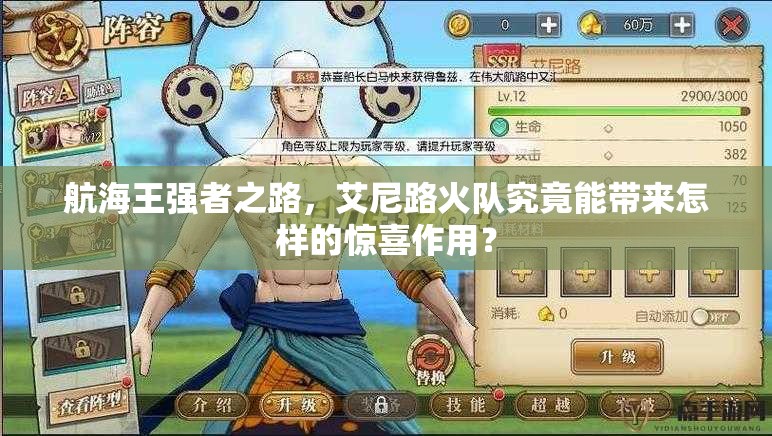 航海王强者之路，艾尼路火队究竟能带来怎样的惊喜作用？